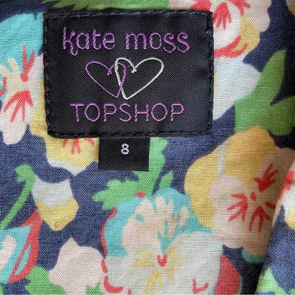 Kate Moss TopShop Iconic Pansy Print Vintage Tea Dress UK Size 8/Euro Size 36 - Picture 10 of 12